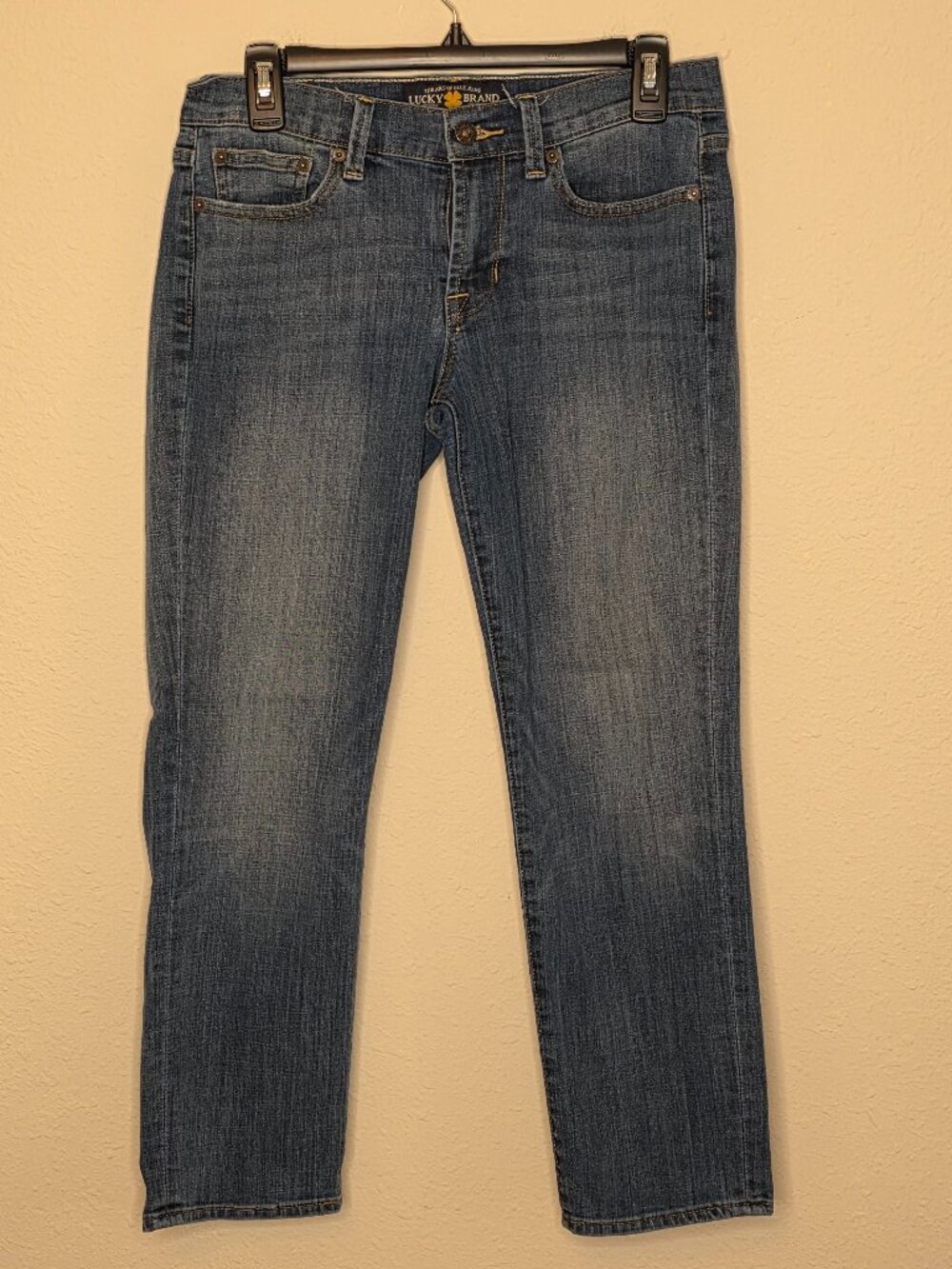Lucky Brand Sweet Crop Straight Leg Mid-Rise Jeans, Size 4 / 27